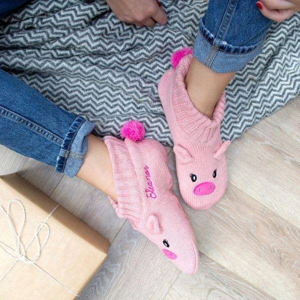 These PERSONALISED PINK PIG Socks Are Our New Iso Uniform!